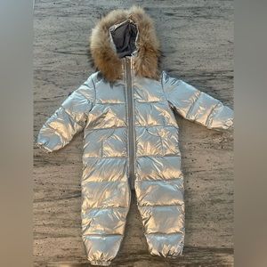 Toddler Snowsuit with Removable Faux Fur Hood